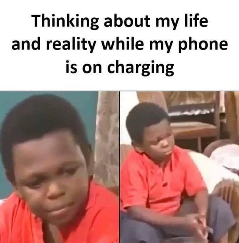 Thinking about my life and reality while my phone is on charging