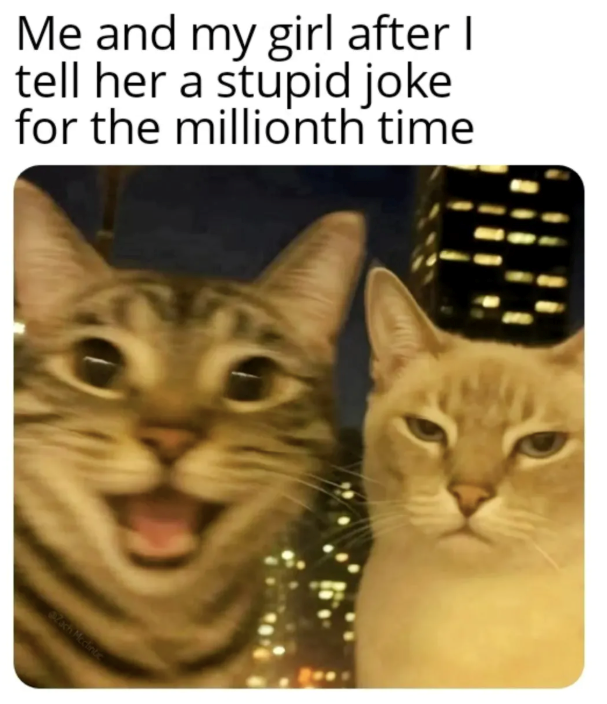 Me and my girl after I tell her a stupid joke for the millionth time 92KH Mecinuic