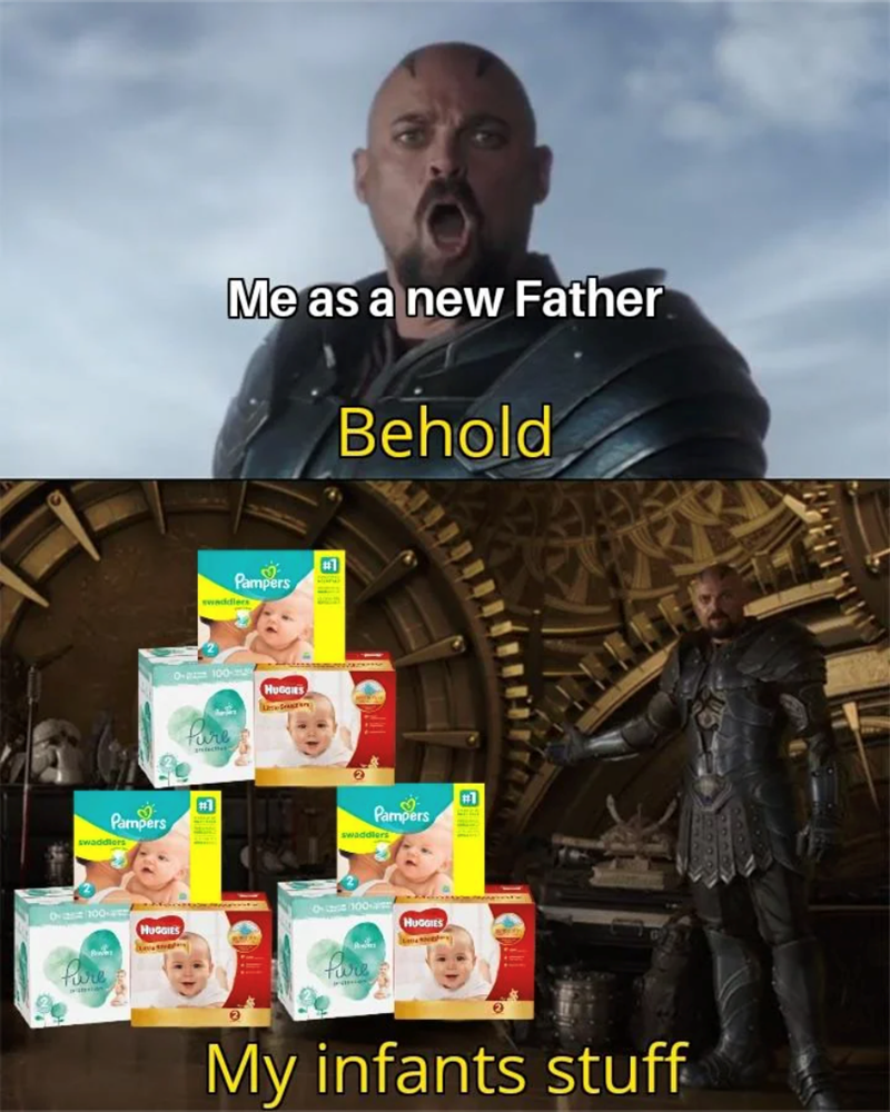 Me as a new Father Behold Pampers wwaddlers #1 0-100- ture HUGGIES Pampers swaddlers #1 2 Pampers swaddlers 01202 700- ture HUGGIES 01004. HUGGIES ture #1 My infants stuff