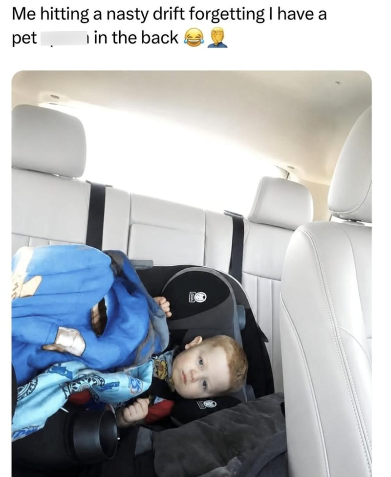 Me hitting a nasty drift forgetting I have a pet in the back