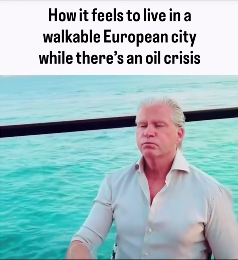 How it feels to live in a walkable European city while there's an oil crisis
