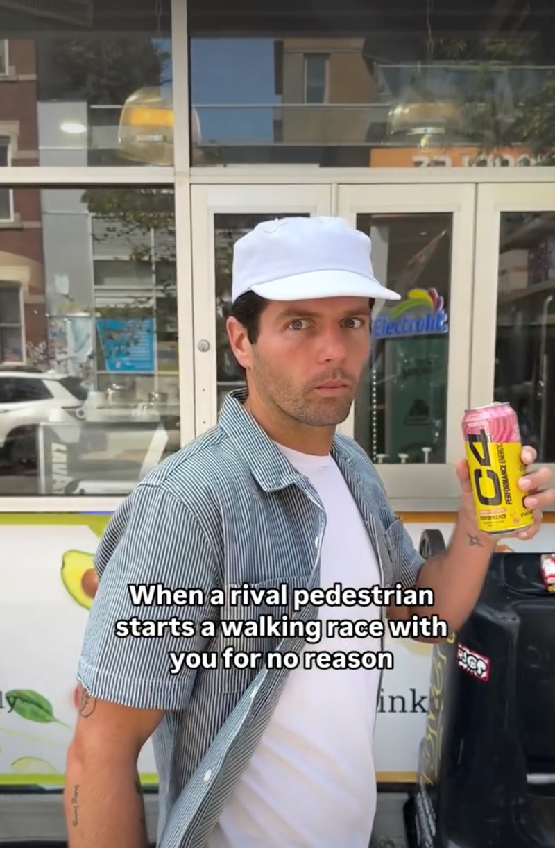 LAVA Electroli When a rival pedestrian starts a walking race with you for no reason ink