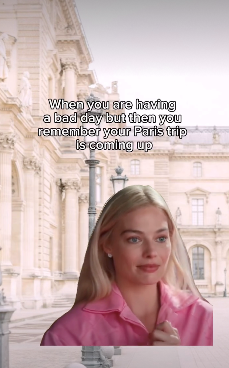 When you are having a bad day but then you remember your Paris trip is coming up