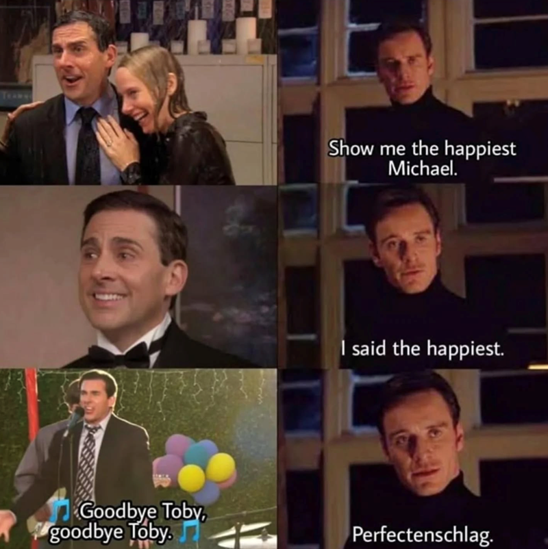 TEAMM Show me the happiest Michael. I said the happiest. Goodbye Toby, goodbye Toby. Perfectenschlag.