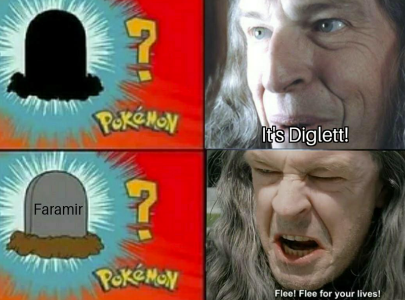 Faramir 7 Pokémo It's Diglett! Pokémo Flee! Flee for your lives!