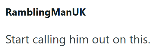 Rambling ManUK Start calling him out on this.