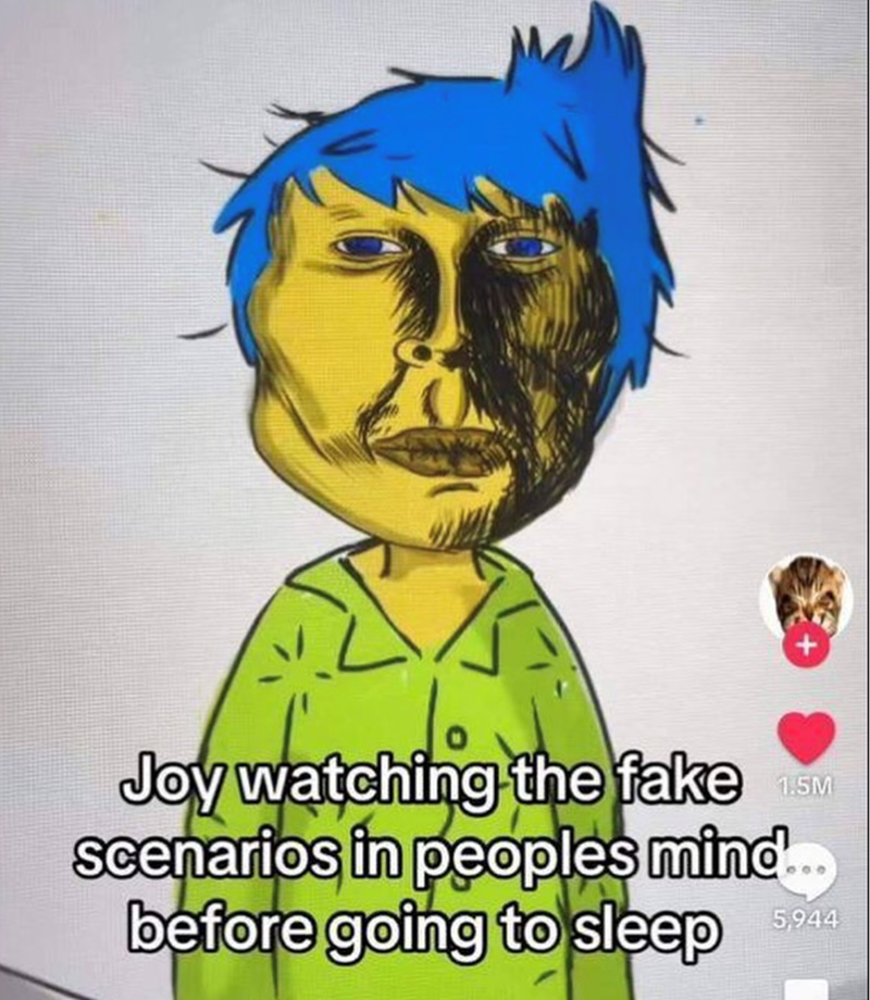 Joy watching the fake scenarios in peoples mind before going to sleep 1.5M 000 5,944