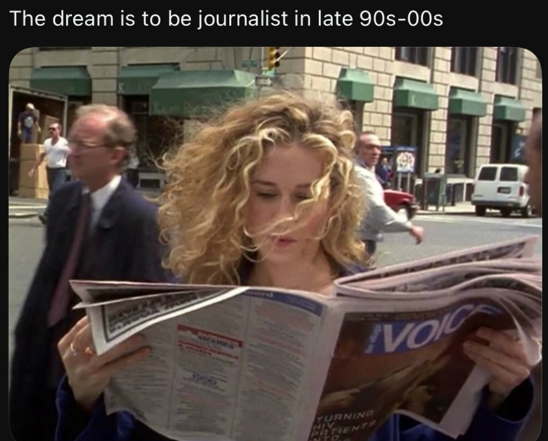 The dream is to be journalist in late 90s-00s TURNING PATIENTS VOIC