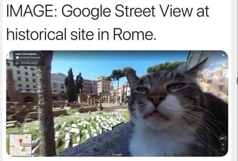 IMAGE: Google Street View at historical site in Rome. Google