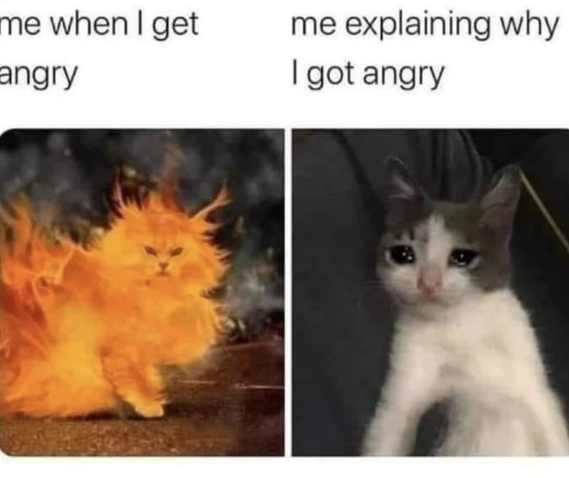 me when I get angry me explaining why I got angry