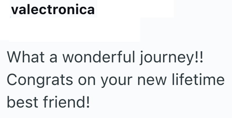valectronica What a wonderful journey!! Congrats on your new lifetime best friend!