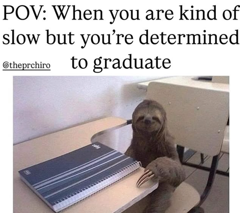 POV: When you are kind of slow but you're determined @theprchiro to graduate