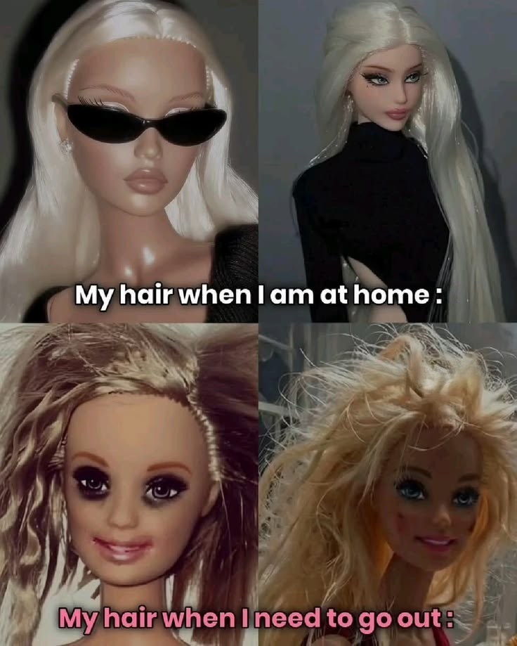 My hair when I am at home: My hair when I need to go out: