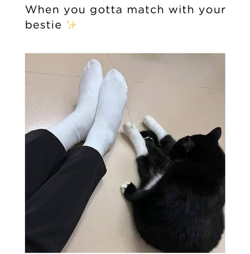 When you gotta match with your bestie +