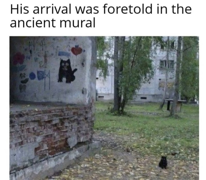 His arrival was foretold in the ancient mural