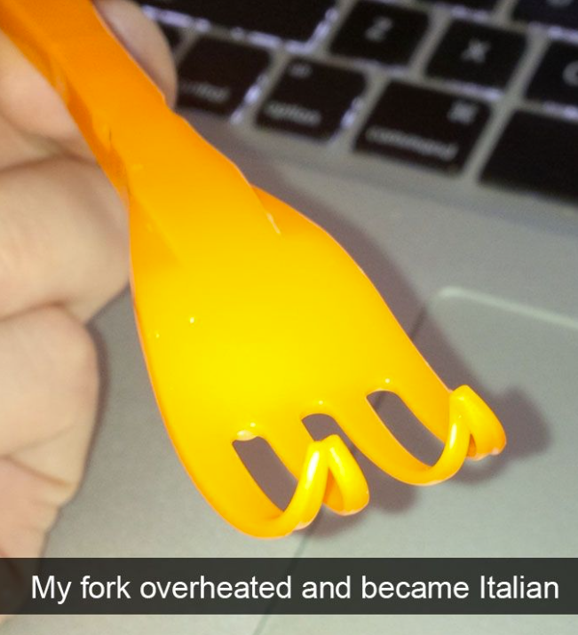 עני My fork overheated and became Italian