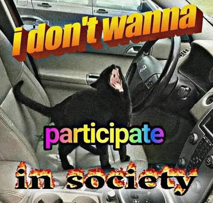 don't wanna edoseofselfhate participate in society