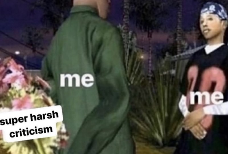 super harsh criticism me me