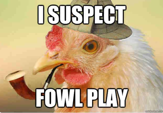 I SUSPECT FOWL PLAY