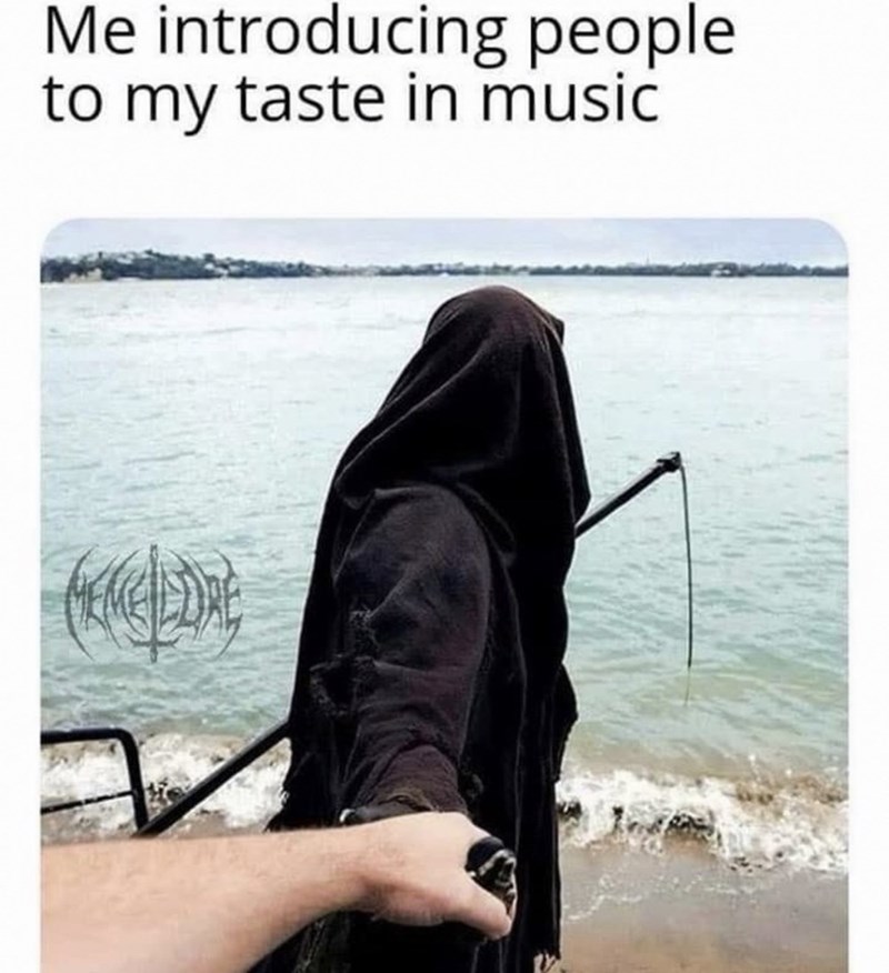 Me introducing people to my taste in music