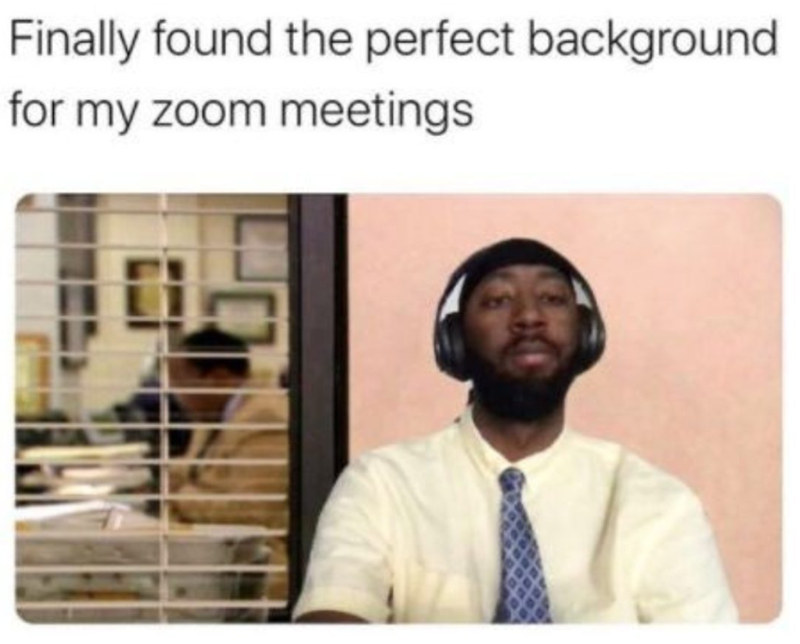 Finally found the perfect background for my zoom meetings