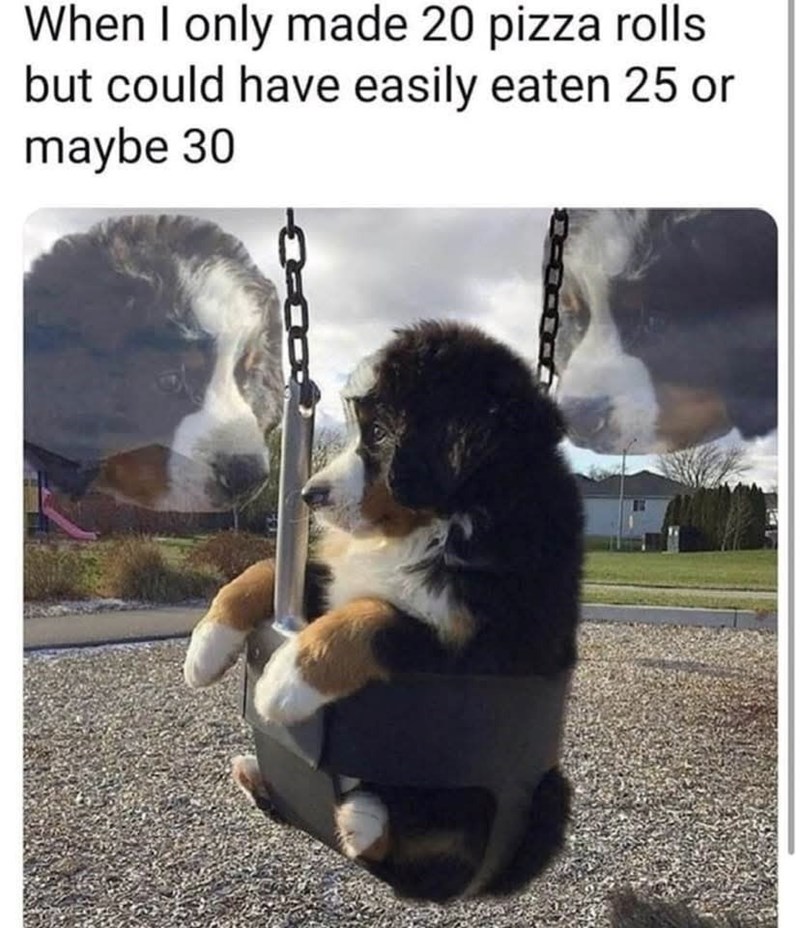 When I only made 20 pizza rolls but could have easily eaten 25 or maybe 30