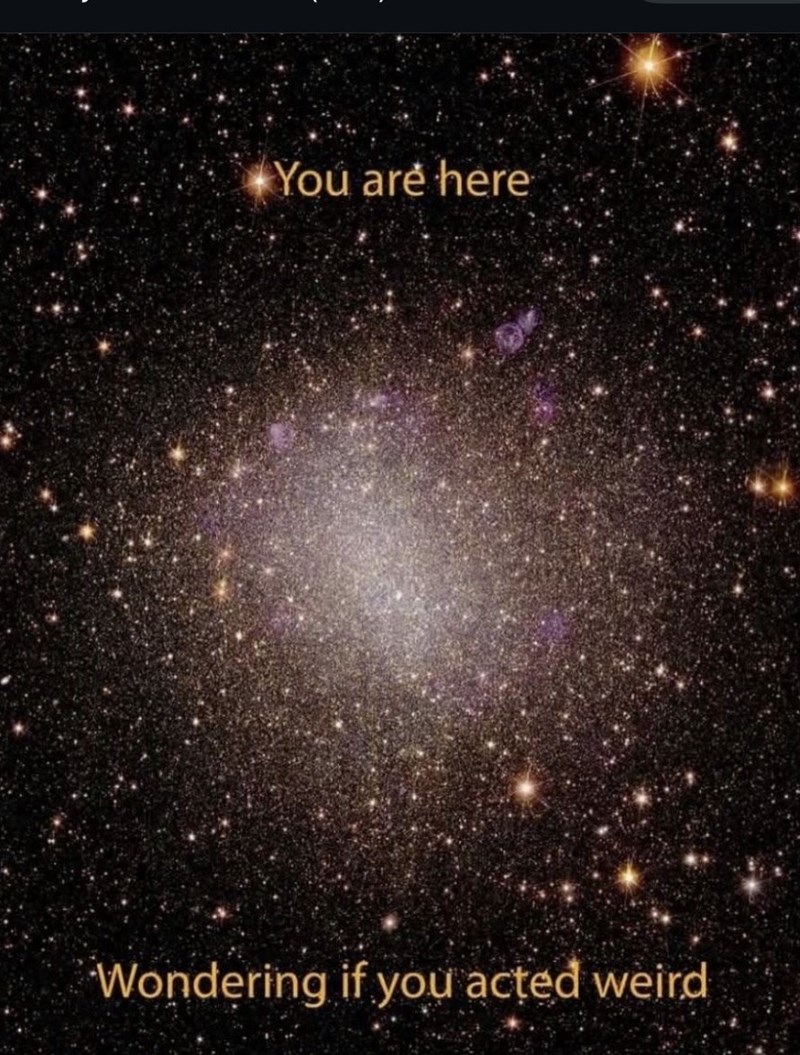 You are here Wondering if you acted weird