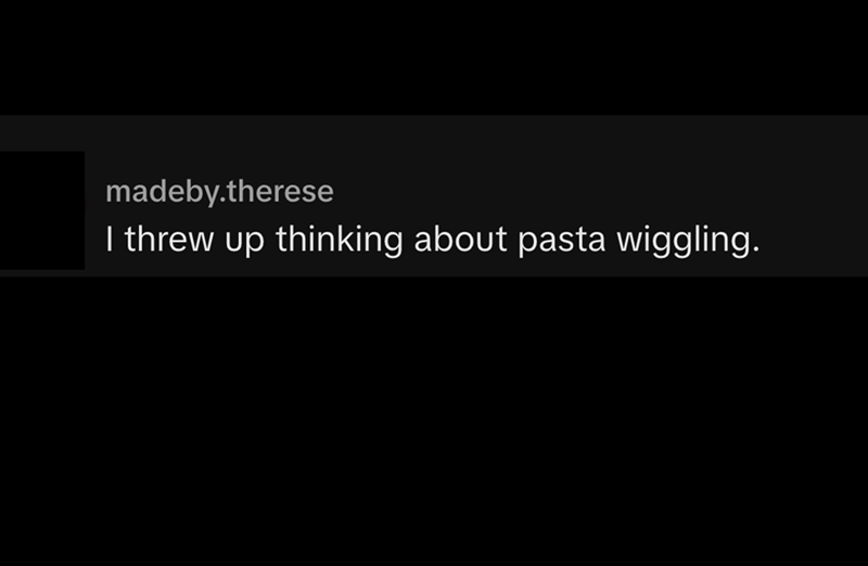 madeby.therese I threw up thinking about pasta wiggling.