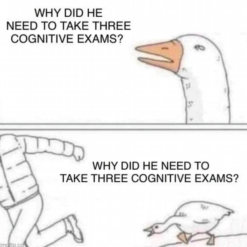 WHY DID HE NEED TO TAKE THREE COGNITIVE EXAMS? imo tip.com WHY DID HE NEED TO TAKE THREE COGNITIVE EXAMS?