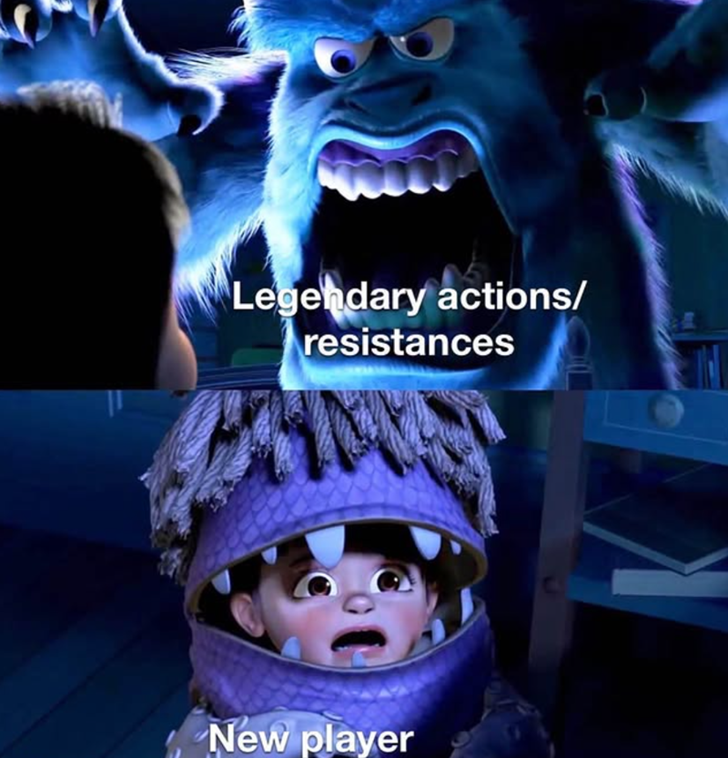Legendary actions/ resistances New player