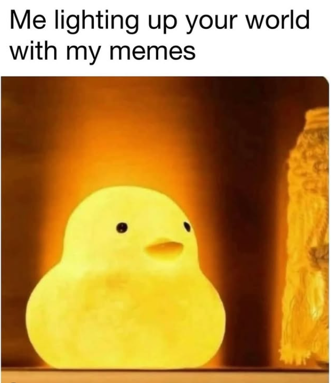 Me lighting up your world with my memes