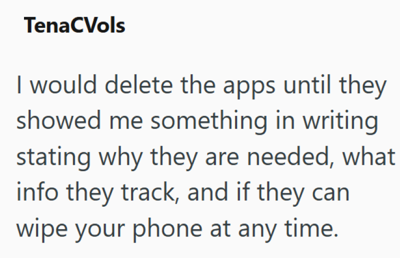TenaCVols I would delete the apps until they showed me something in writing stating why they are needed, what info they track, and if they can wipe your phone at any time.