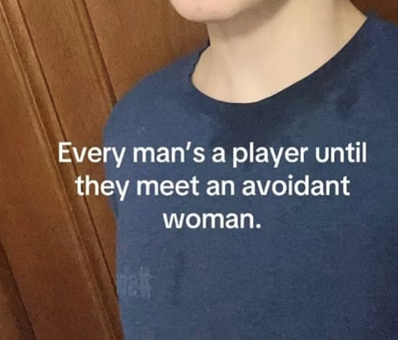 Every man's a player until they meet an avoidant woman.
