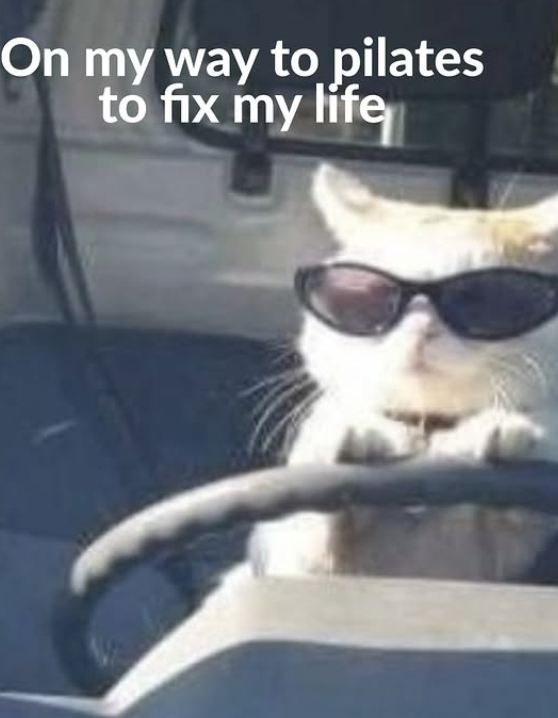 On my way to pilates to fix my life