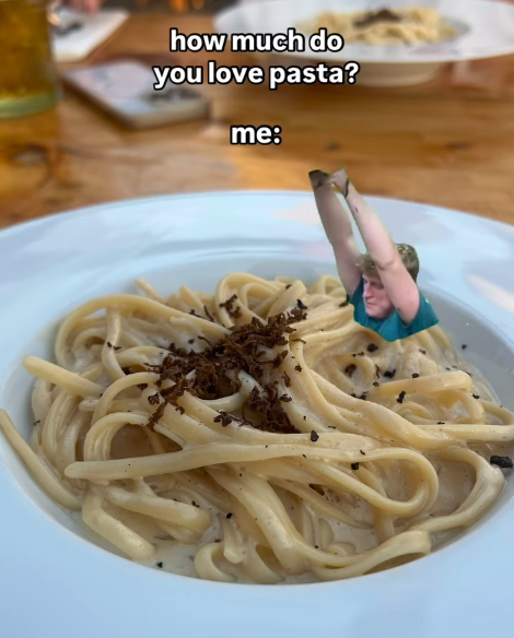 how much do you love pasta? me: