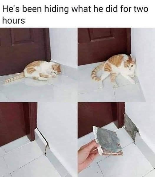 He's been hiding what he did for two hours