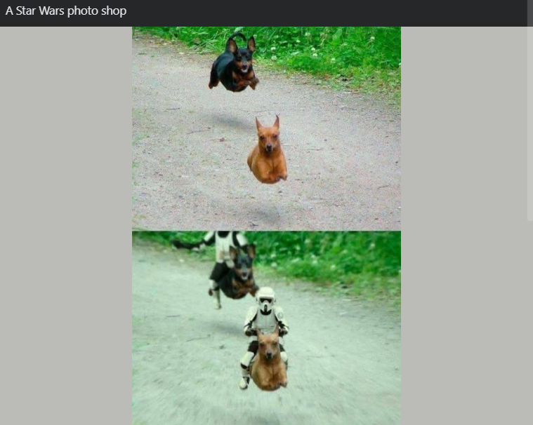 A Star Wars photo shop