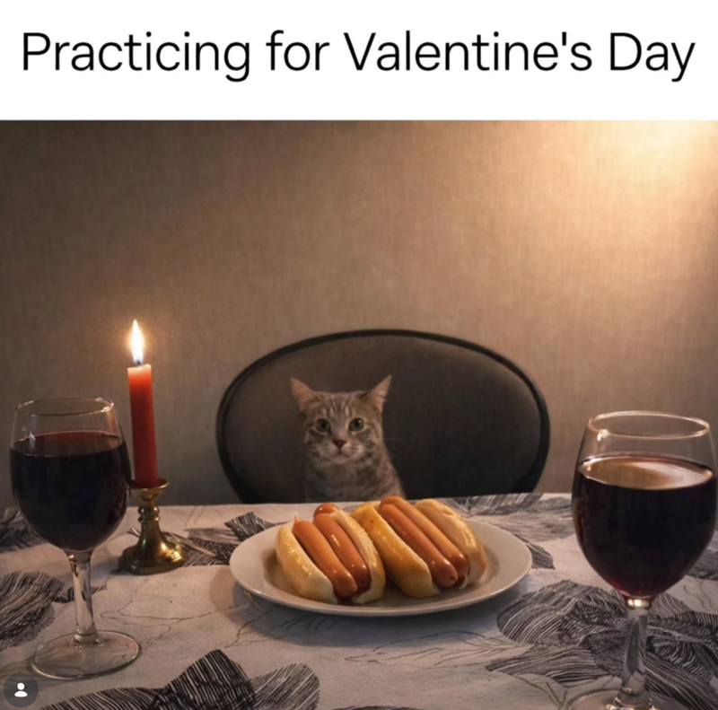 Practicing for Valentine's Day