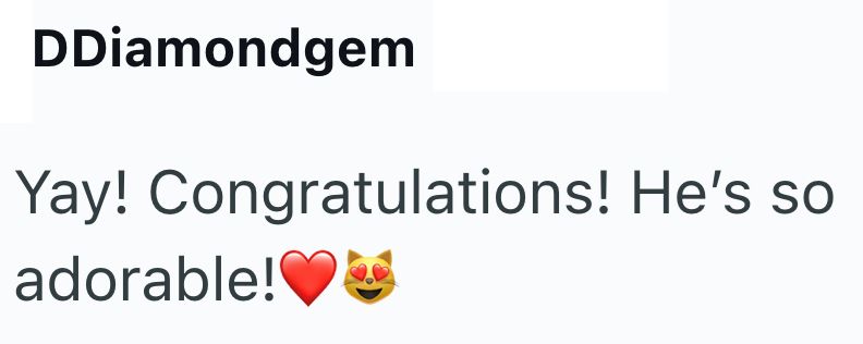 DDiamondgem Yay! Congratulations! He's so adorable!♥