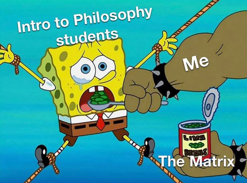 Intro to Philosophy students Me LIN The Matrix