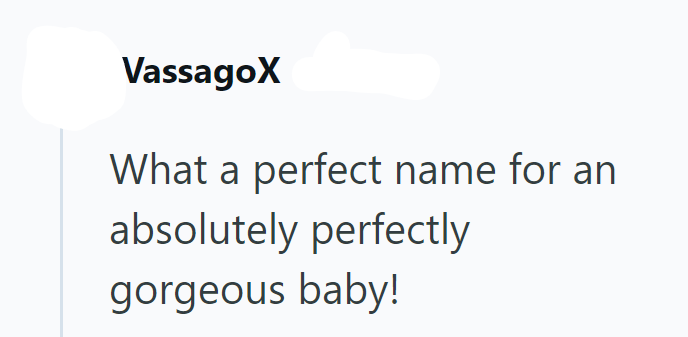 VassagoX What a perfect name for an absolutely perfectly gorgeous baby!