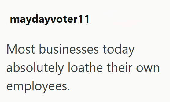 maydayvoter 11 Most businesses today absolutely loathe their own employees.