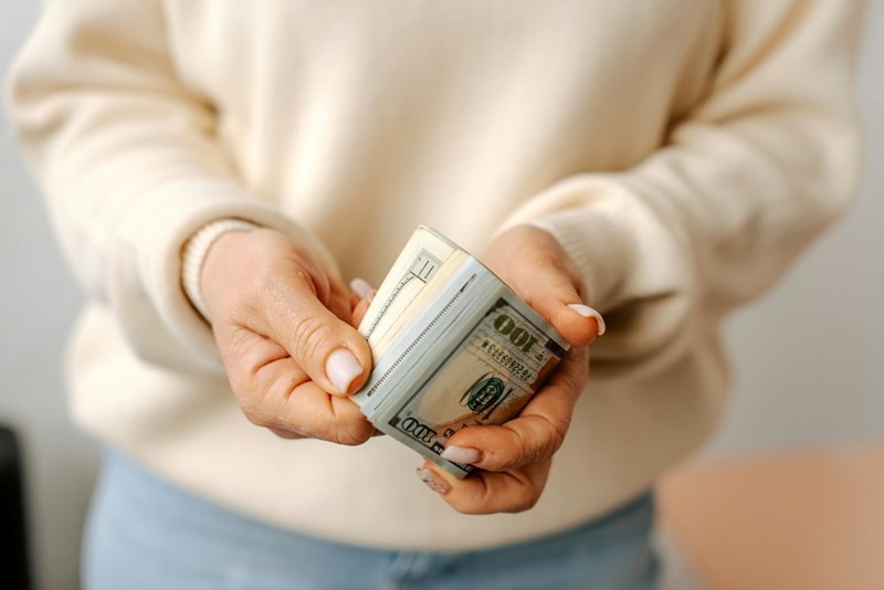 A woman's personal inheritance money, saved to buy a house.
