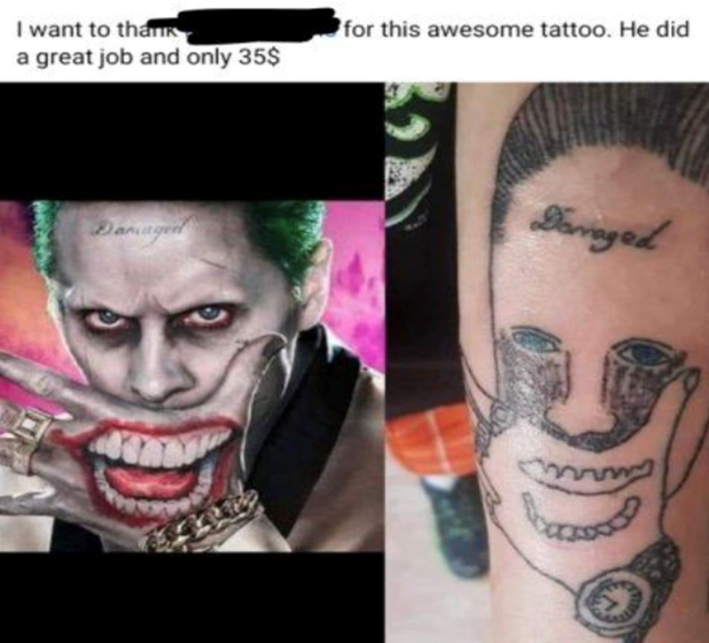I want to thank a great job and only 35$ Damaged for this awesome tattoo. He did Damaged