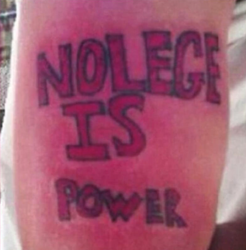 NOLEGE IS POWER