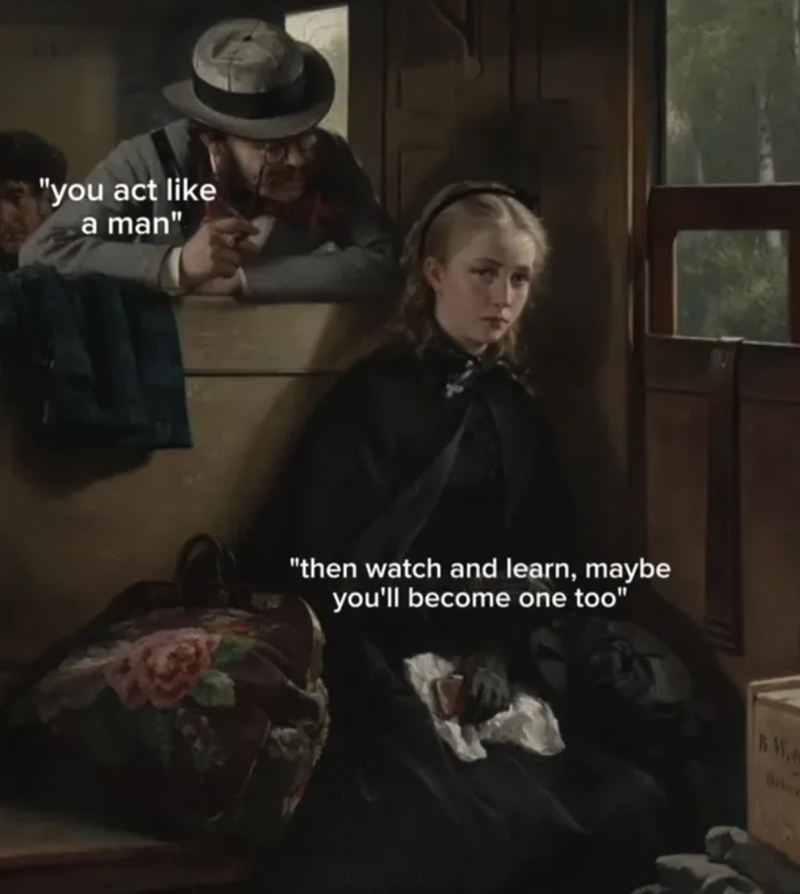 "you act like a man" "then watch and learn, maybe you'll become one too" BW. B