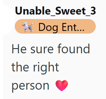 Unable_Sweet_3 Dog Ent... He sure found the right person