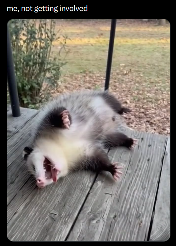 me, not getting involved