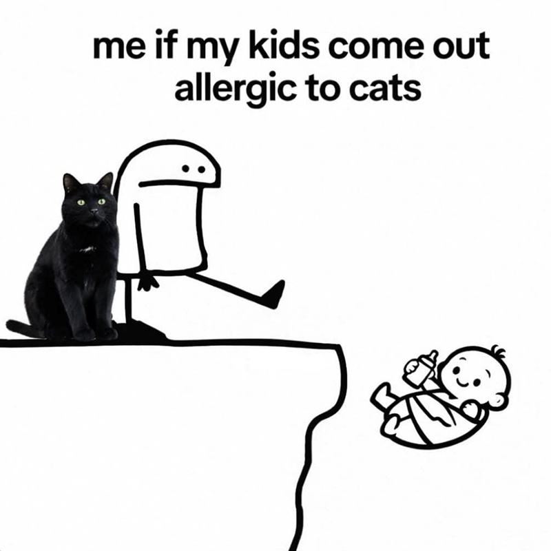 me if my kids come out allergic to cats