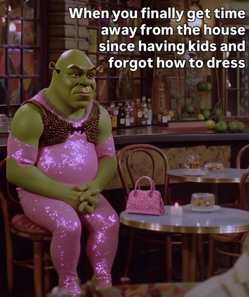 When you finally get time away from the house since having kids and forgot how to dress
